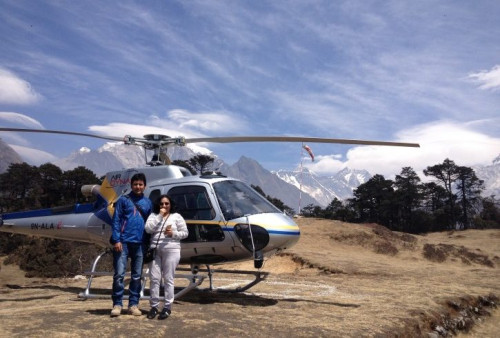 Dingboche to Kathmandu Helicopter Flight